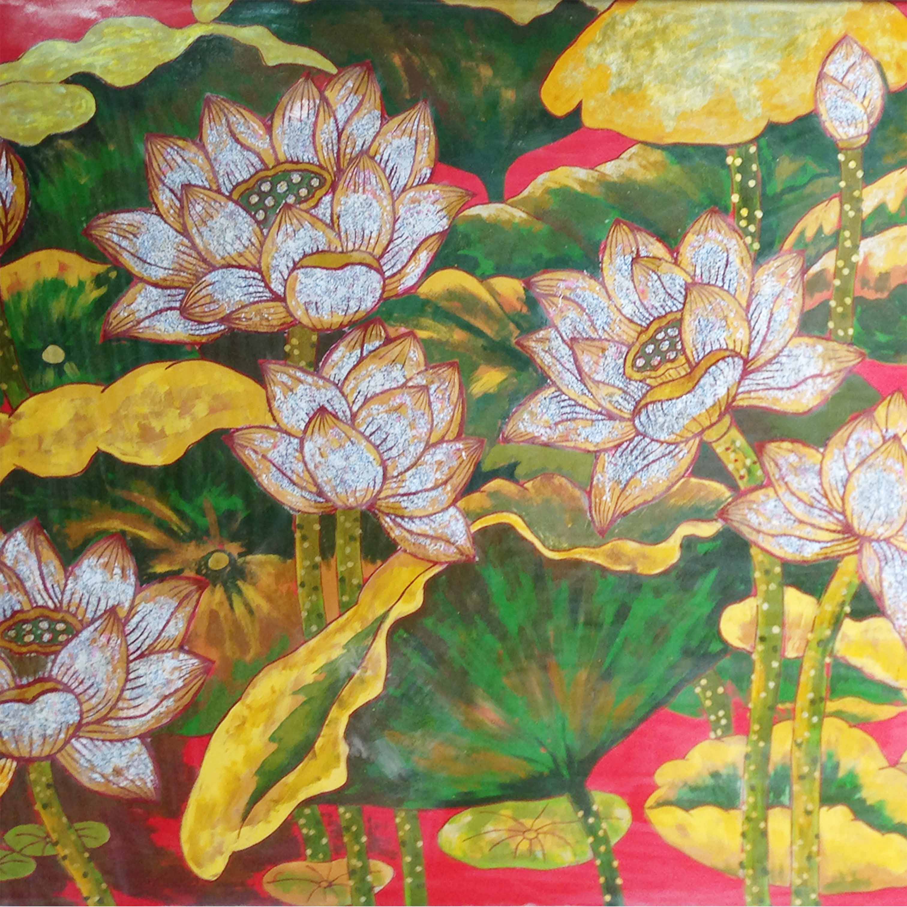 Painting lotus lacquer painting - TSM2LHAR